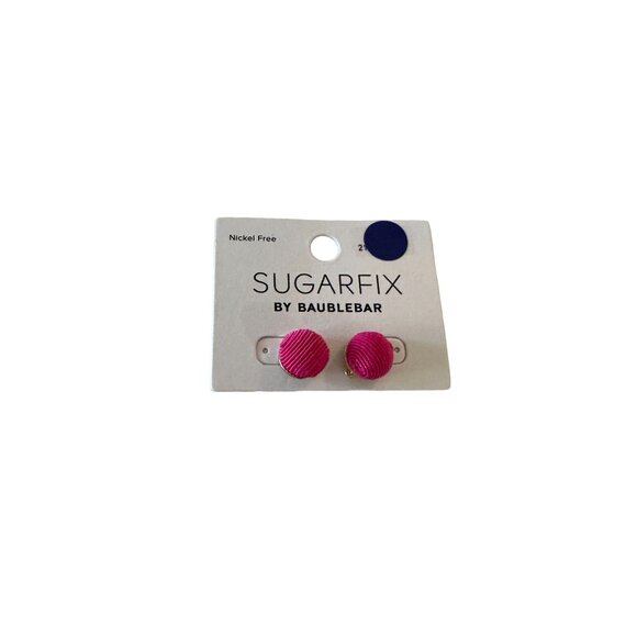 BAUBLEBAR Sugarfix Pink Fabric Stud Earrings NEW never worn - Picture 4 of 4